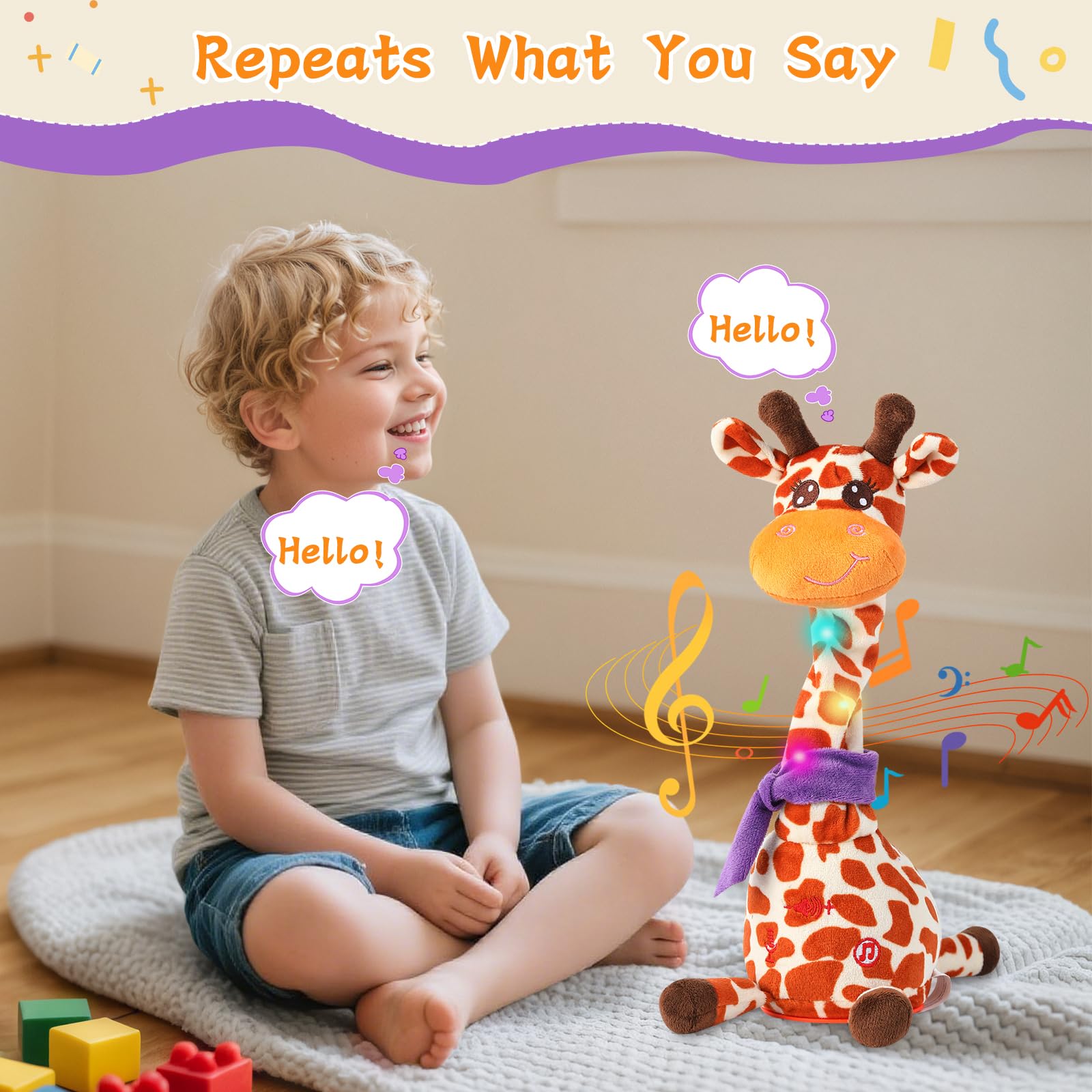 LLUKEME plush giraffe soft fabric for cuddles