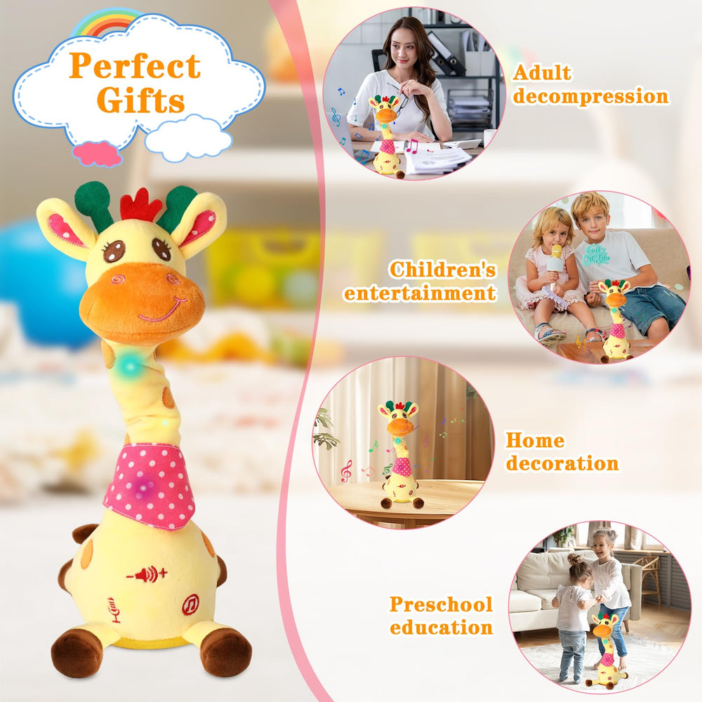 LLUKEME giraffe toy is travel-friendly for on-the-go fun