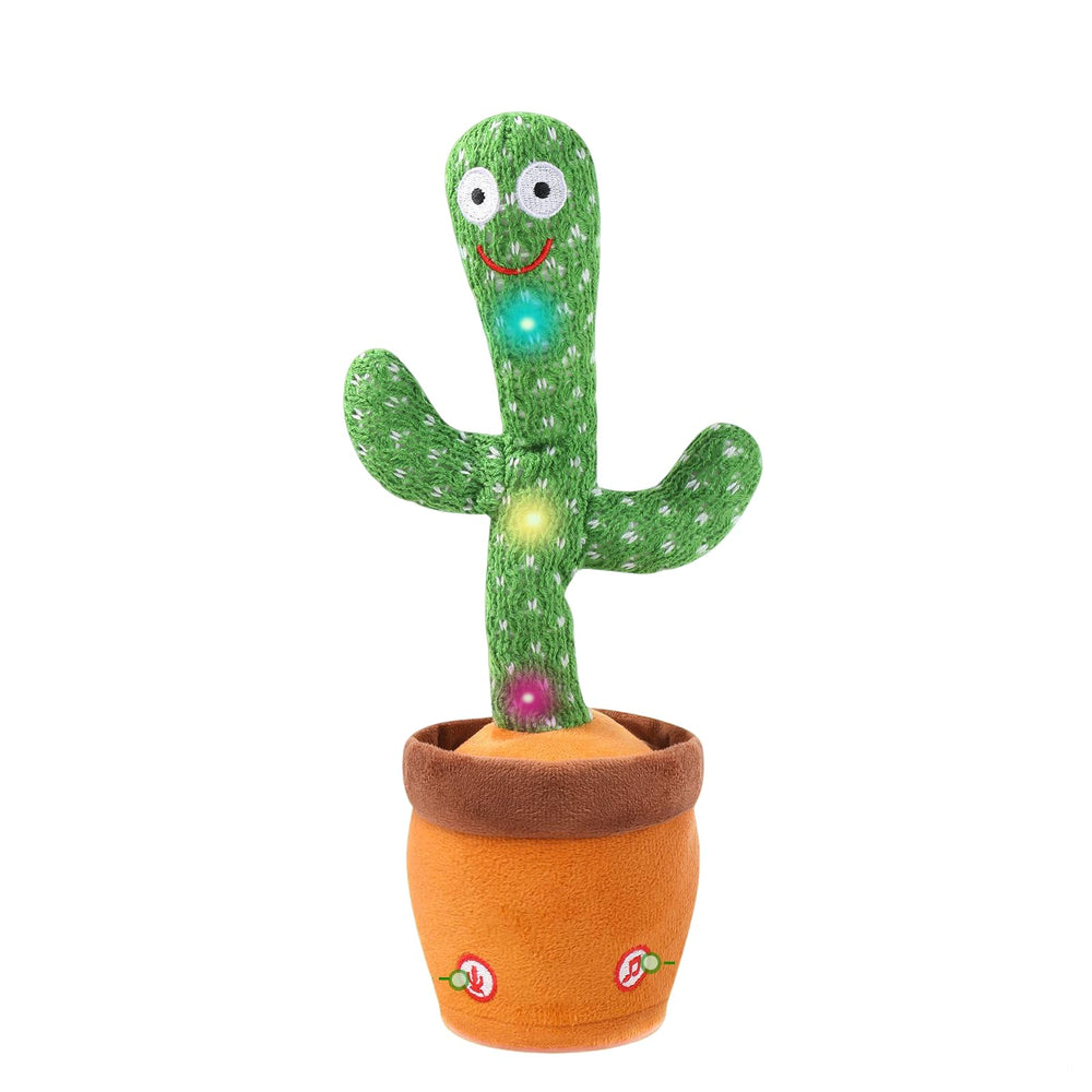 LLUKEME Talking Cactus Toy dancing with lights to spark toddler fun.