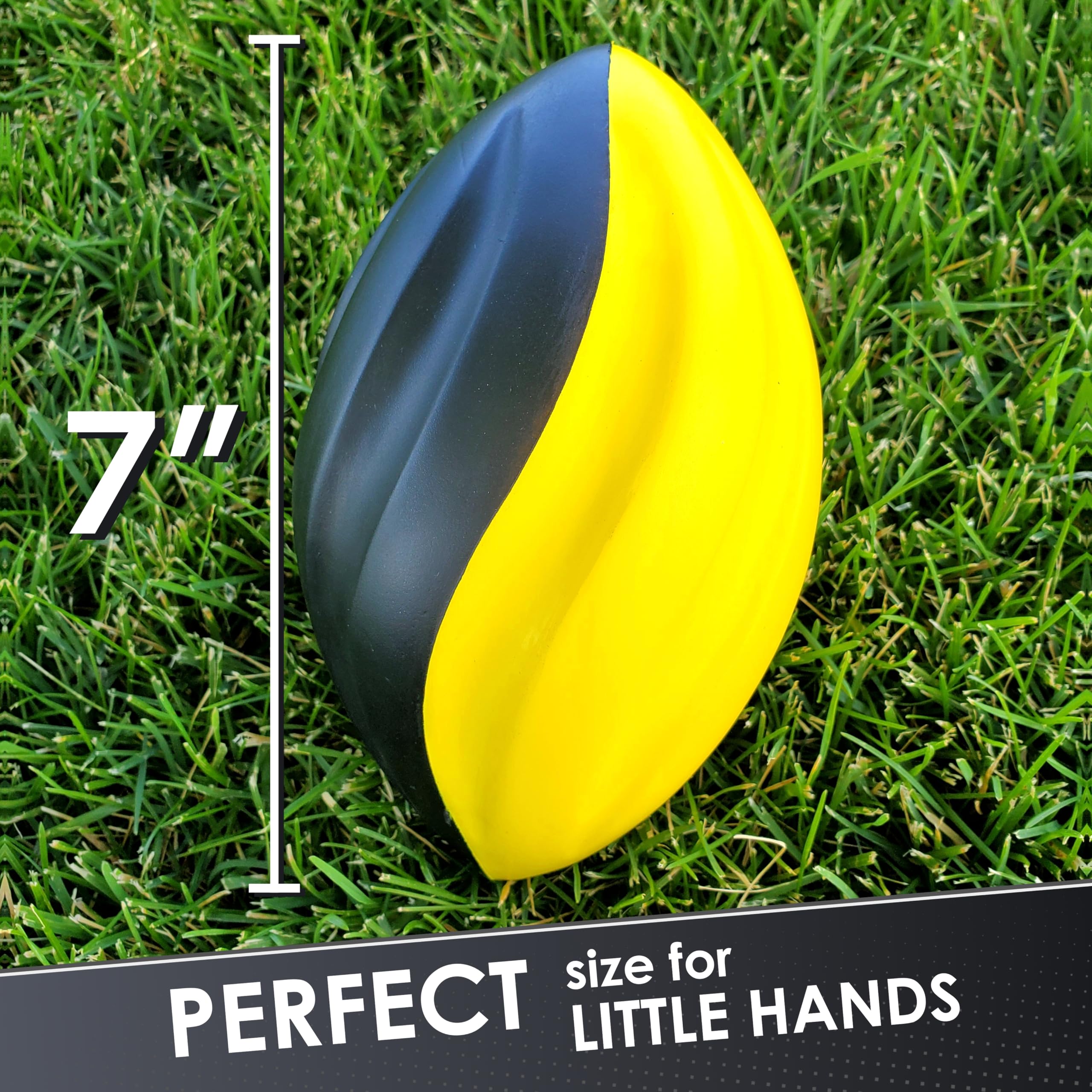 LMC Products foam football in blue, durable foam for daily practice and playful learning.