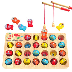 LMC Products Magnetic Alphabet Fishing Toy shows letters on fish for early literacy and motor skills.