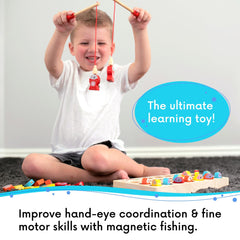 LMC Products fish game with two fishing poles invites cooperative play and turn-taking.