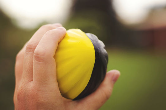 LMC Products mini football 3-pack in yellow for bright, kid-friendly throwing and catching.