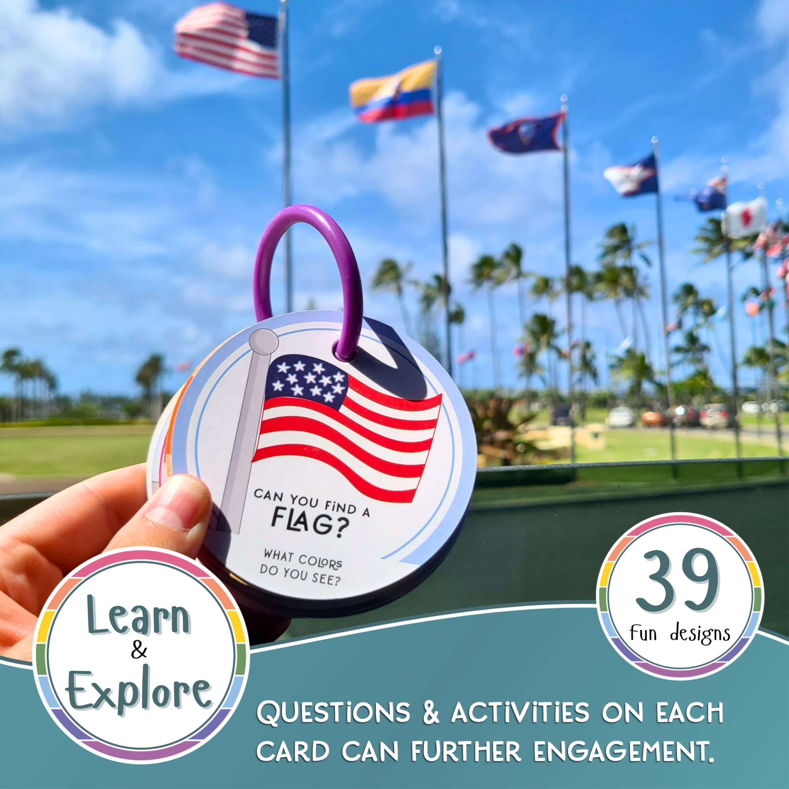 LMC Products detachable ring keeps card order flexible for endless scavenger hunt options.