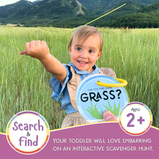 LMC Products toddler activities in yard or park scavenger cards promoting learning