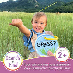 LMC Products toddler activities in yard or park scavenger cards promoting learning