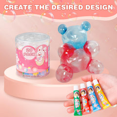 LM.XDBQ bubble tubes with reusable straws for mess-free blowing fun