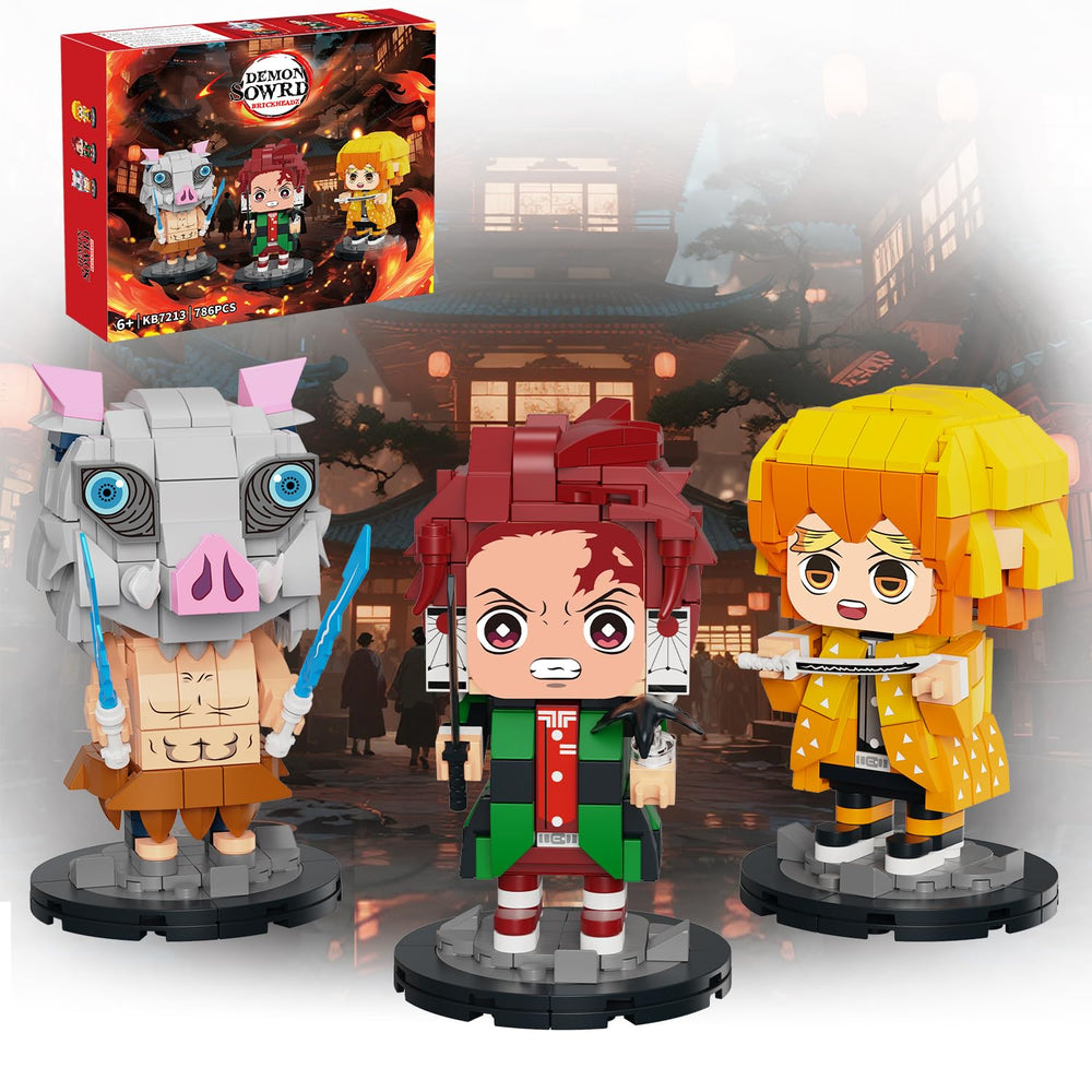 LNJFXB Demon Tanjiro figure with 786pcs set for display and collection