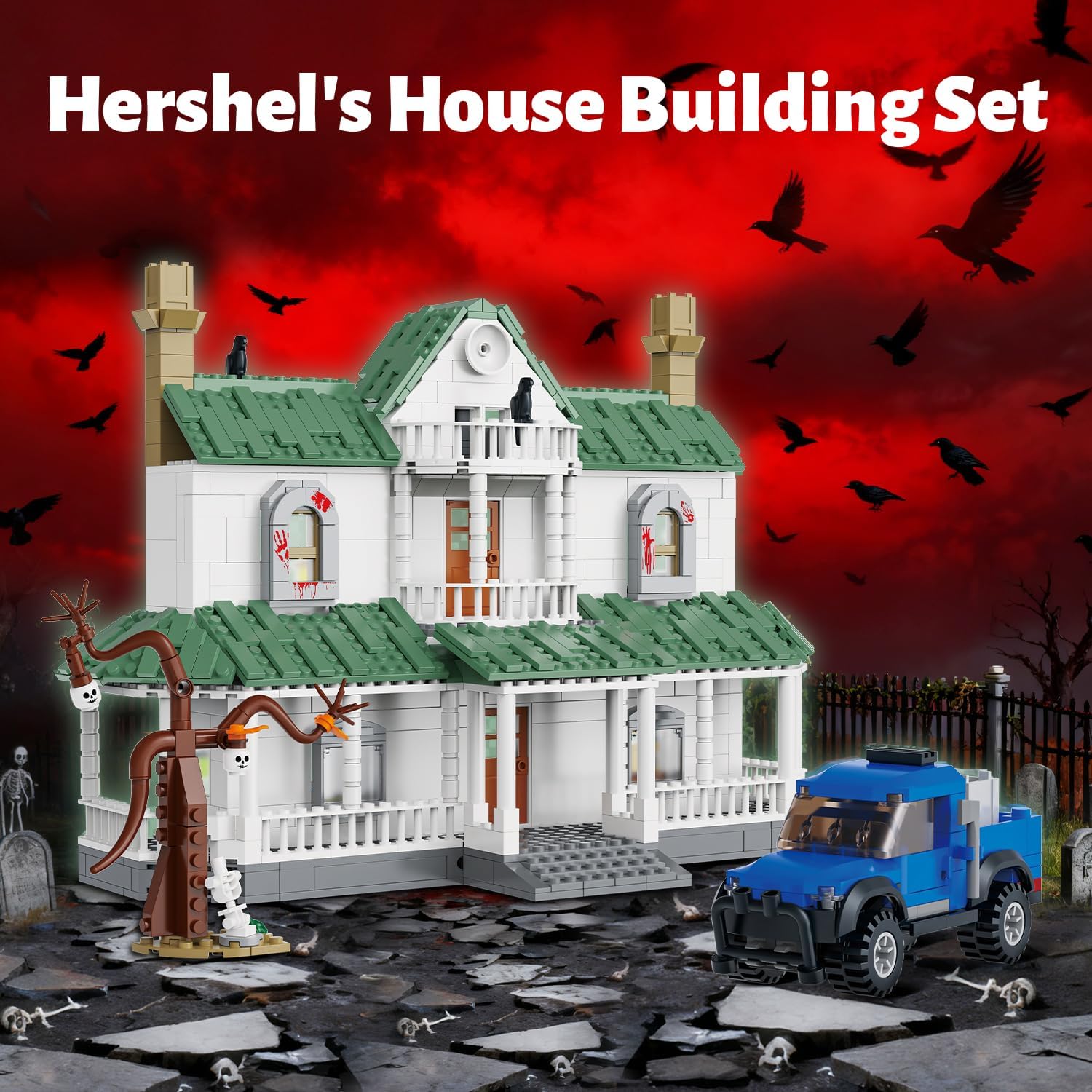 LNJFXB Hershel's Farmhouse interior bedroom shows cinematic detail ideal for dioramas.