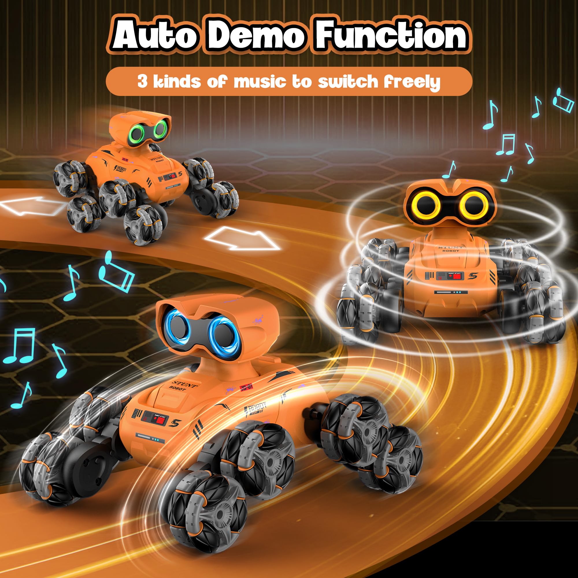 LNNKINE robot toy with LED eyes enhances expressive play.