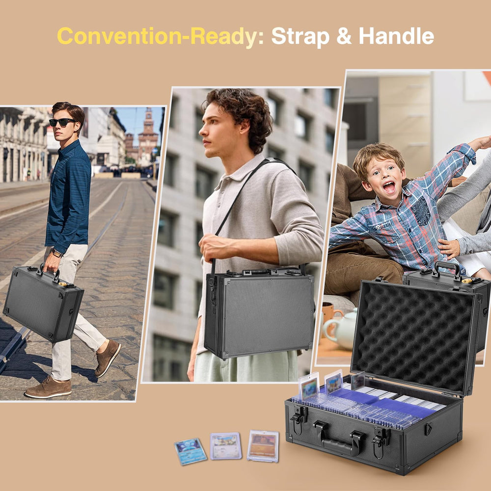 LOCKCURX storage box packed with toploaders demonstrating high-capacity organization