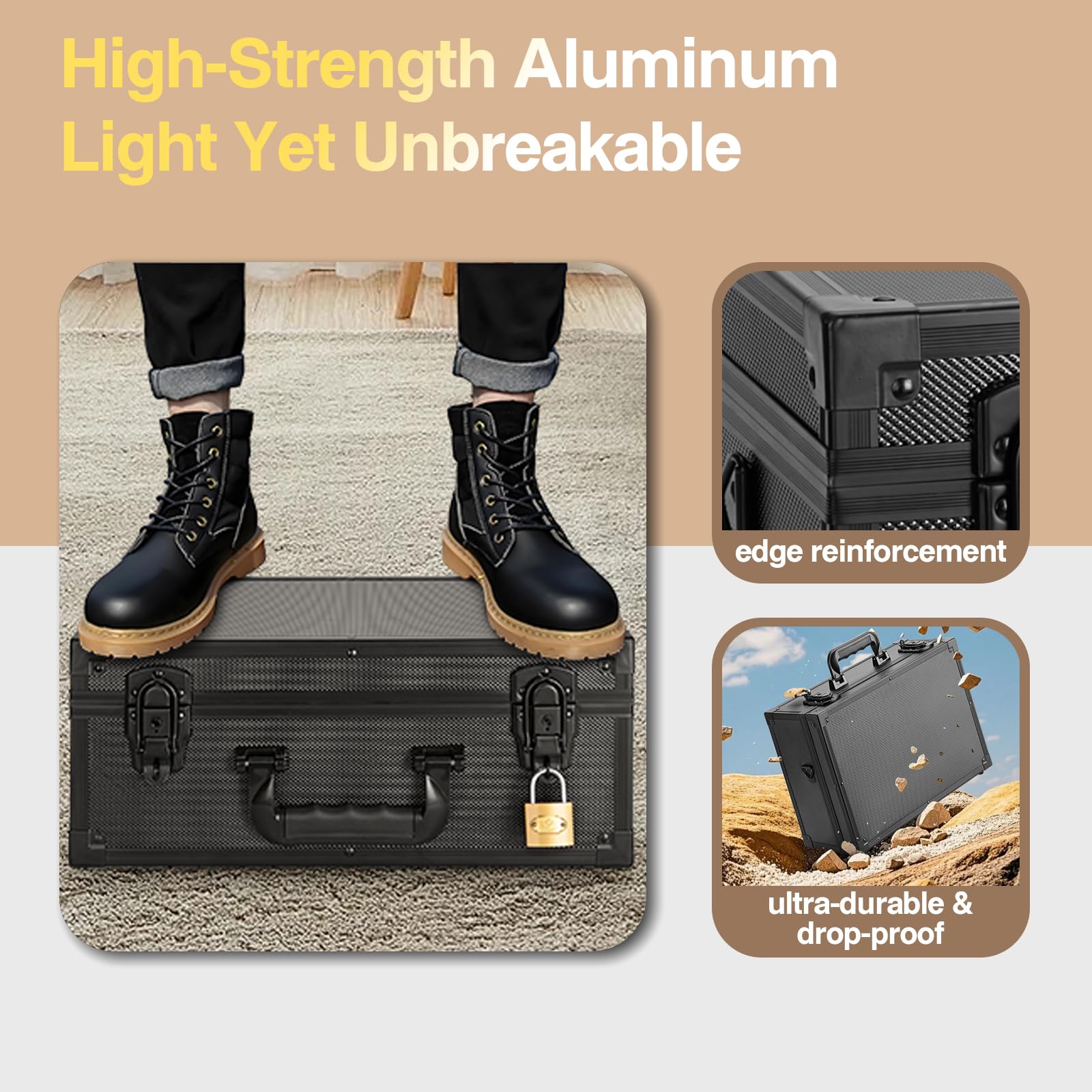 LOCKCURX box with detachable strap and ergonomic handle for shows and travel
