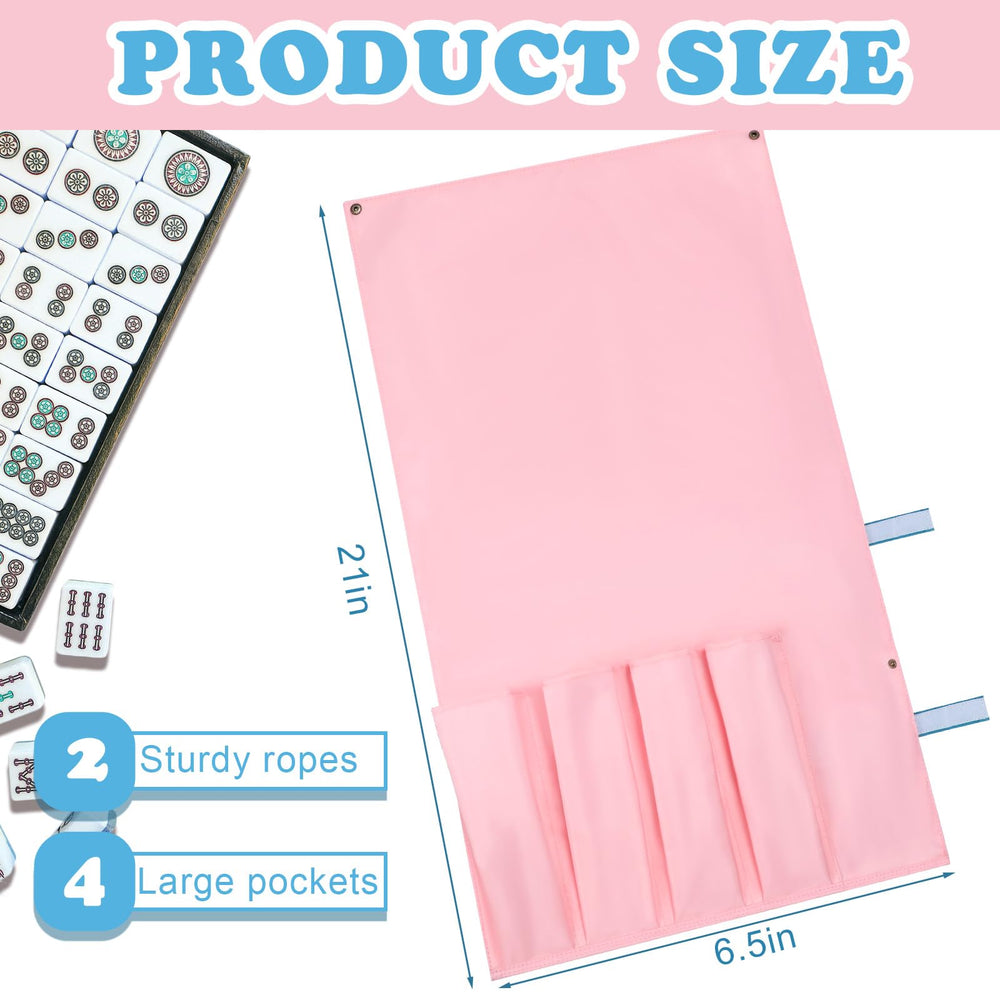 Locmeo mahjong bag interior with dedicated slots keeps tiles and holders organized.