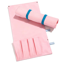 Locmeo mahjong bag pink exterior showcases portable storage for tiles and racks.