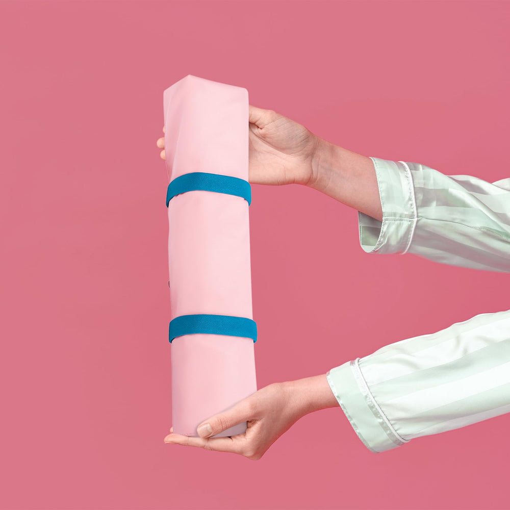 Locmeo mahjong bag rolled-up design supports compact storage and portability.