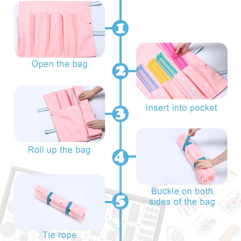 Locmeo mahjong bag waterproof fabric protects gear during travel.