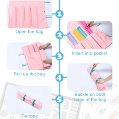Locmeo mahjong bag waterproof fabric protects gear during travel.