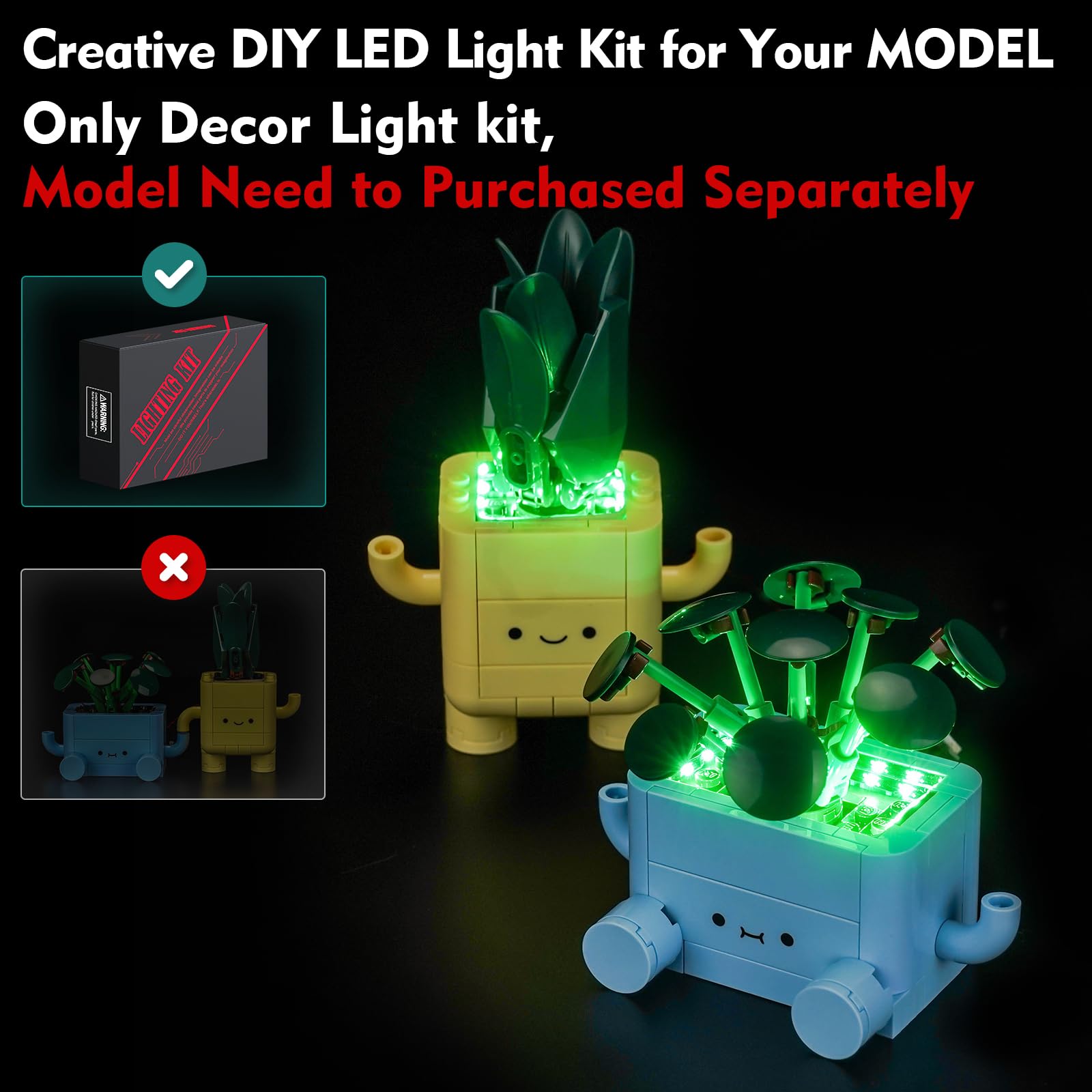 LocoLee USB-powered lights for LEGO 10349, brighter with USB connection