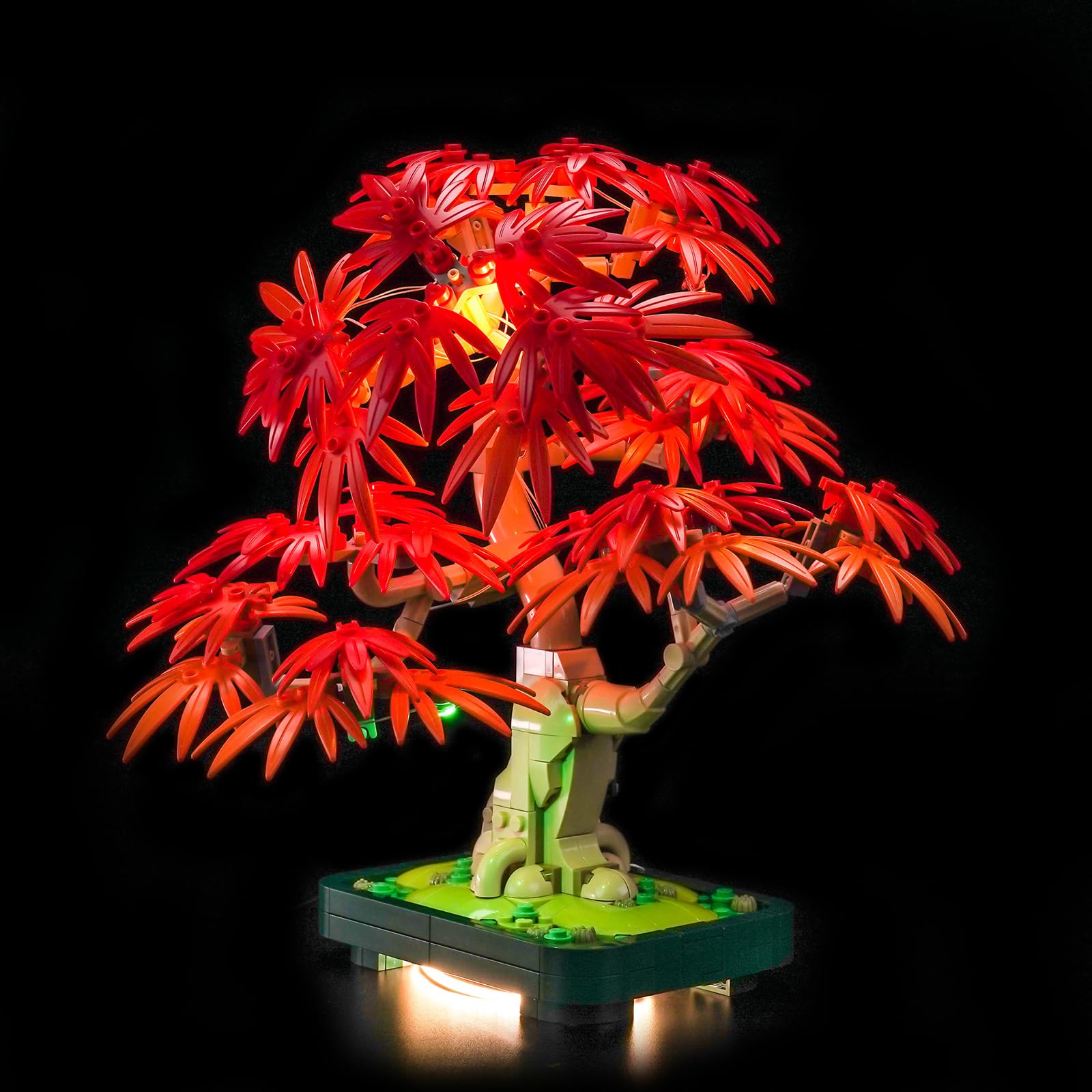 LocoLee compatible with Lego 10348 bonsai for captivating illumination.