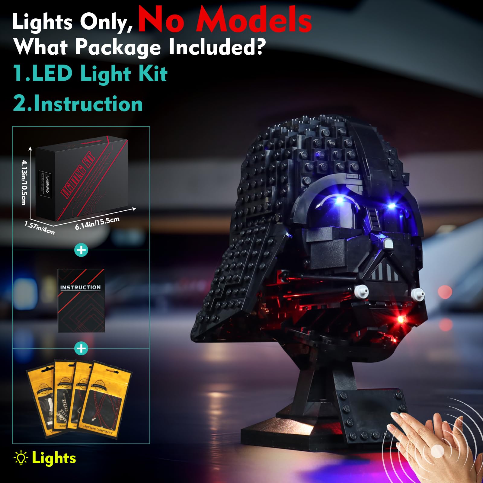 LocoLee helmet light kit installation bags for guide steps
