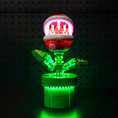 LocoLee LED light kit enables dark-display brilliance for Piranha Plant 71426