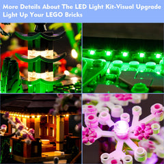 Copper wiring and ABS finish brighten interior details of LEGO Tranquil Garden