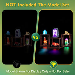 LocoLee 21362 USB powered lighting highlights model edges and colors.
