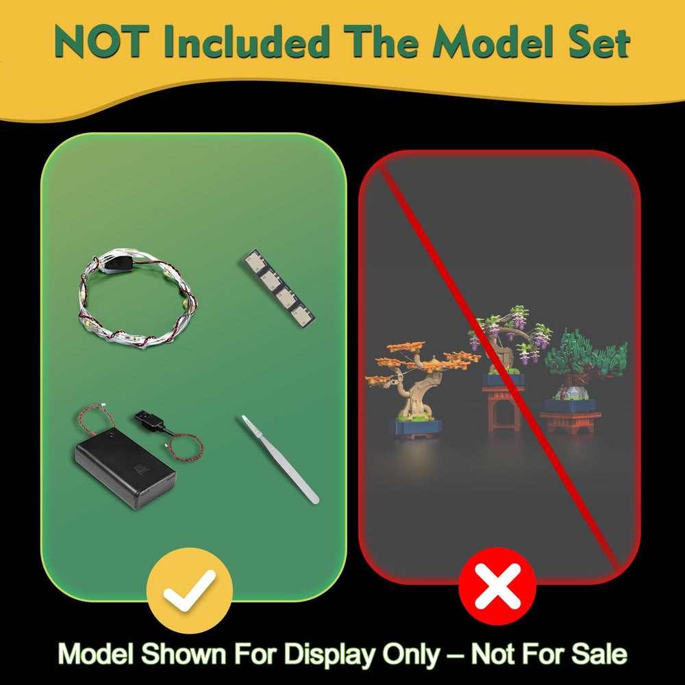 LocoLee LEGO 10373 Bonsai light is USB-powered for brighter illumination