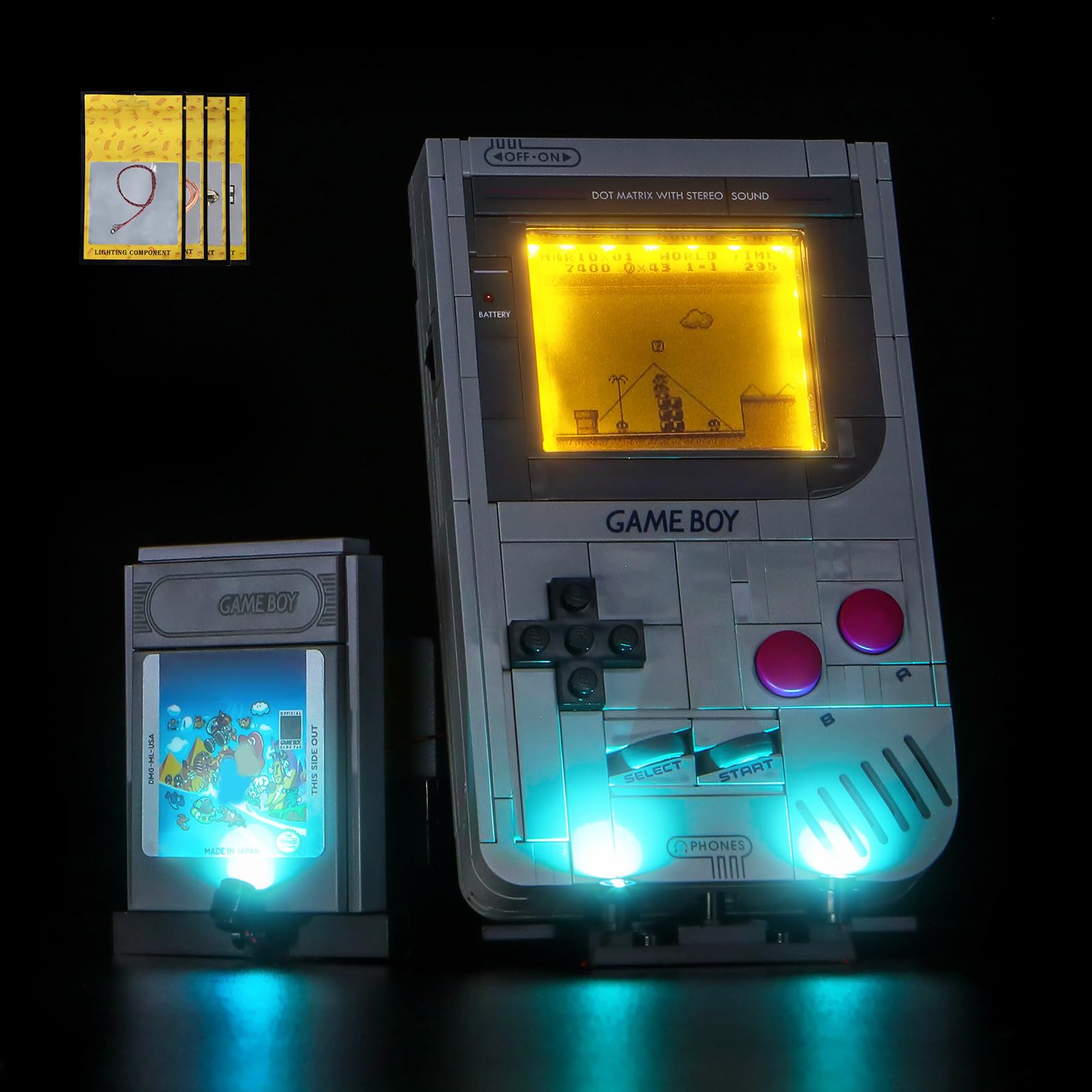 LocoLee light kit USB-powered setup for LEGO 72046.