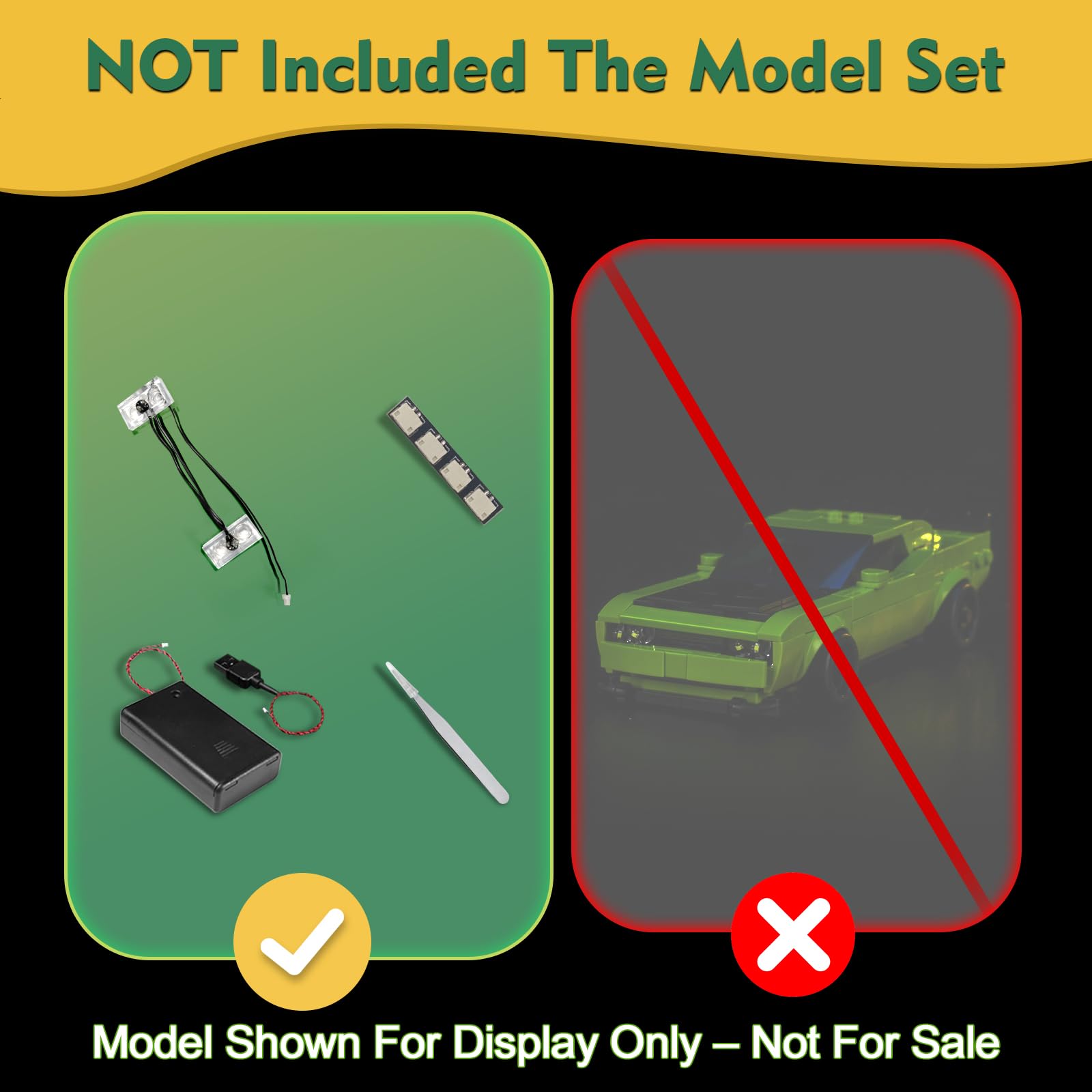 LocoLee LED light kit for LEGO 77237 rear glow enhances nighttime display