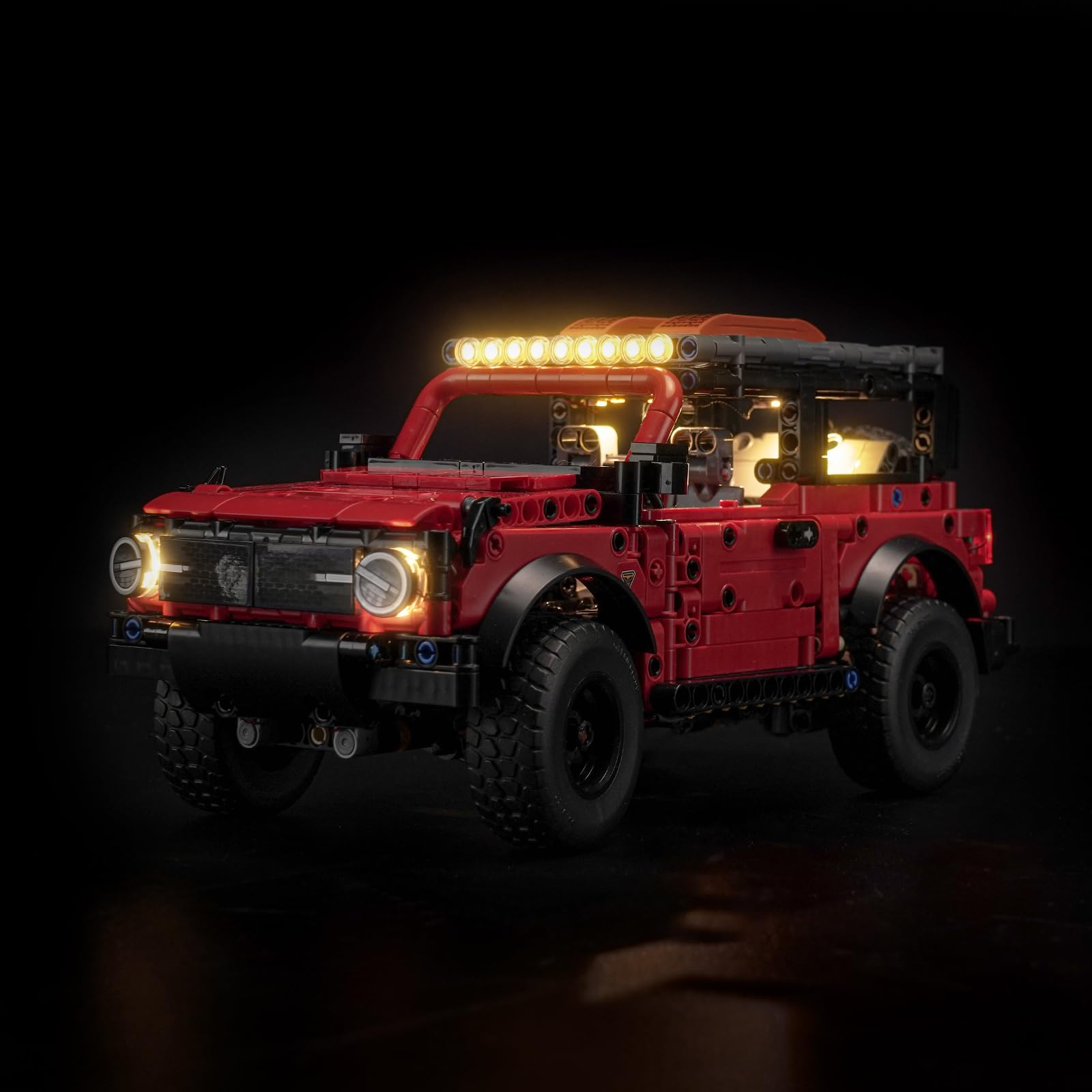 LocoLee-lit Bronco 42213 in dark environment showcases dramatic glow.