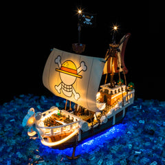 LocoLee RC light kit on Going Merry ship front glow enhances display