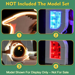 Locolee small light parts fit discreetly within LEGO bricks.