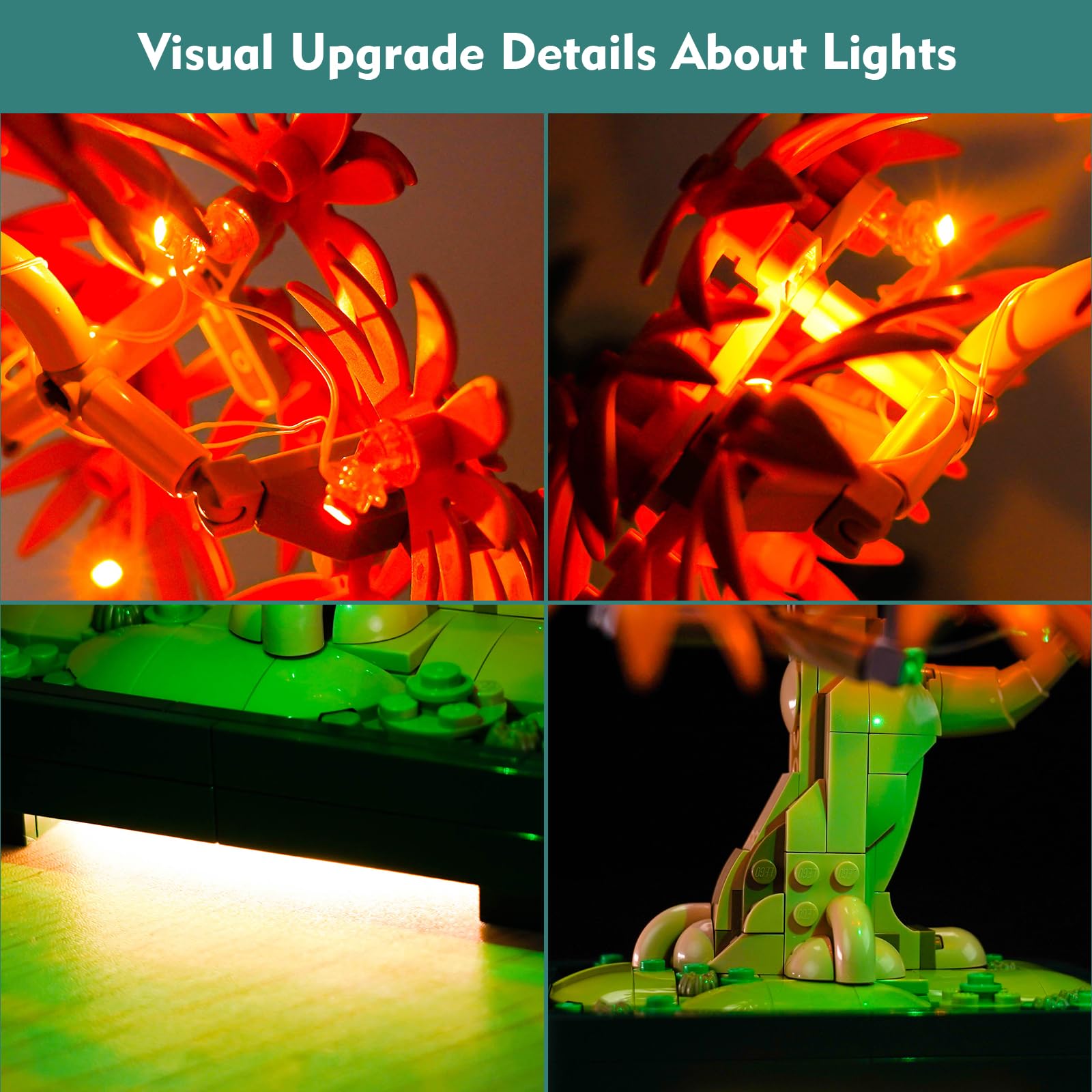 LocoLee USB-powered lights brighten Lego display areas.