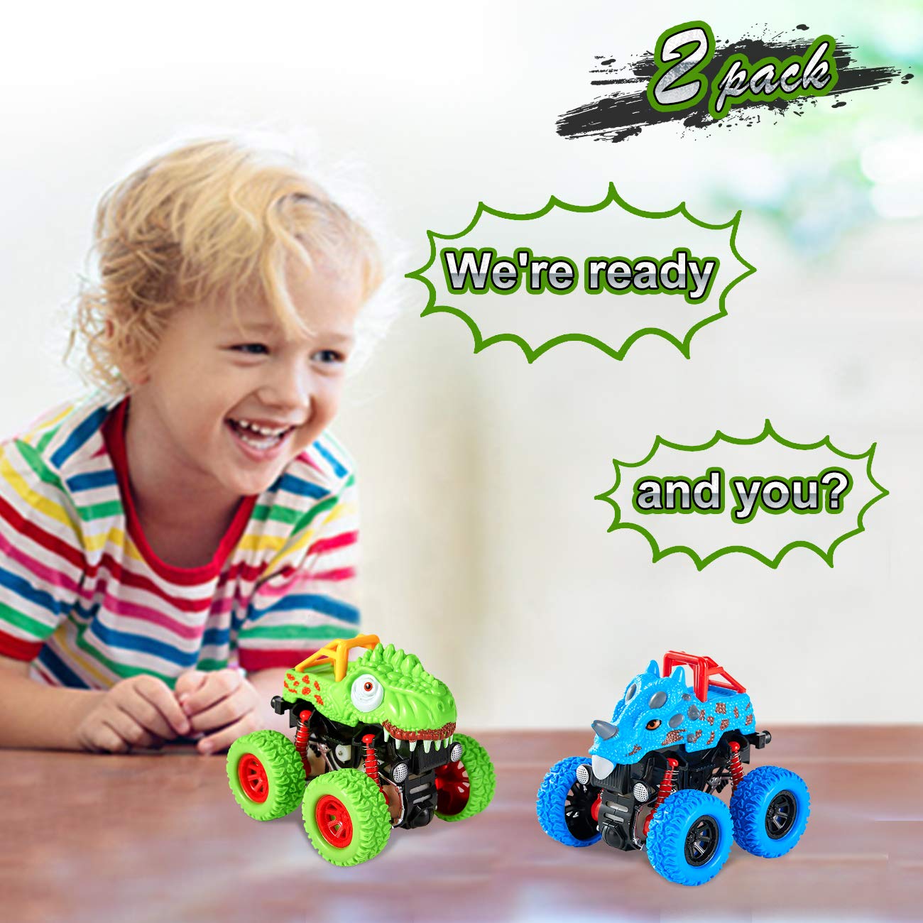 lodby dino-truck gift-pack ideal for birthdays or holidays