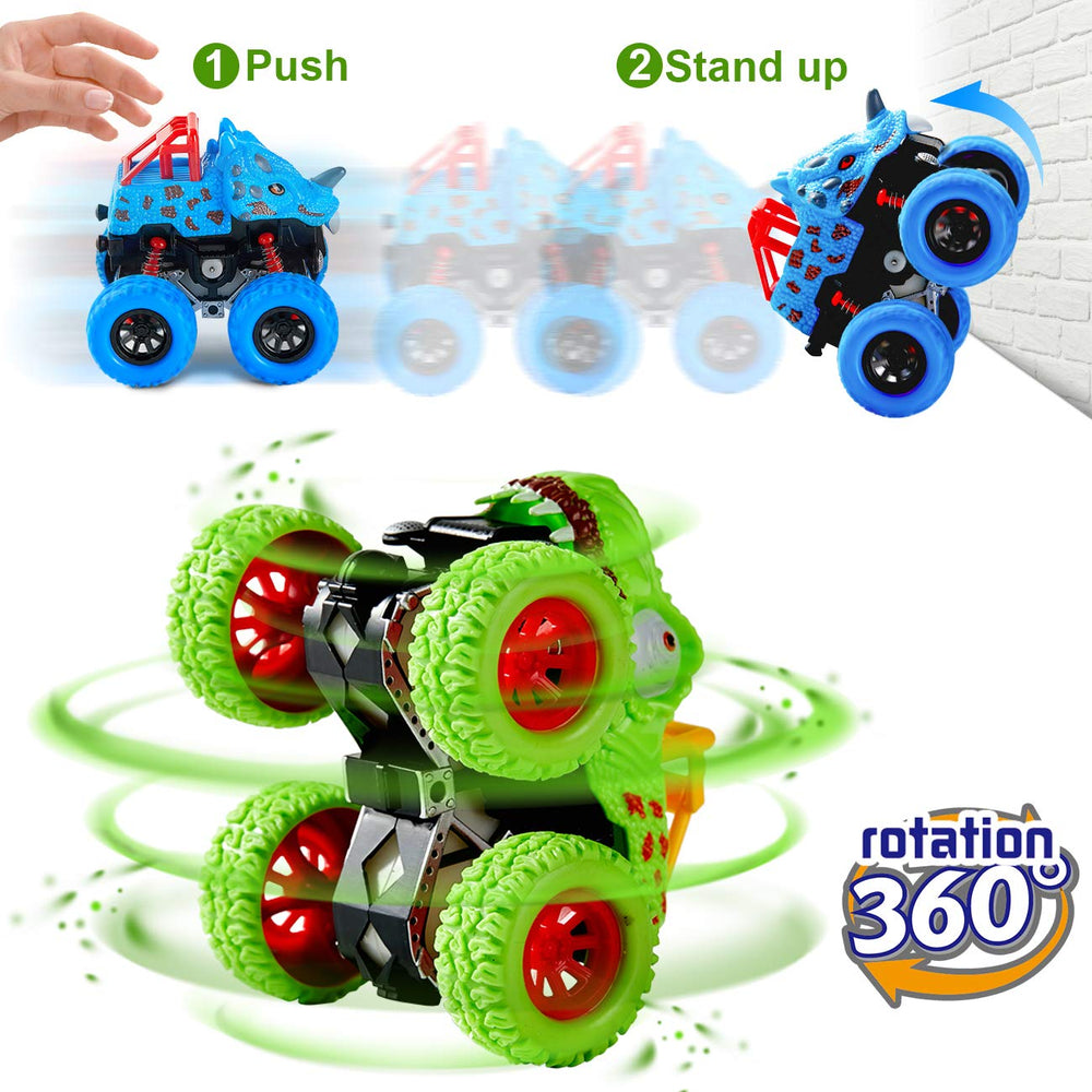 lodby dinosaur-truck push-forward-backward motion for easy, battery-free fun