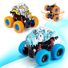 LOD BY dinosaur trucks two-pack front view encouraging imaginative play