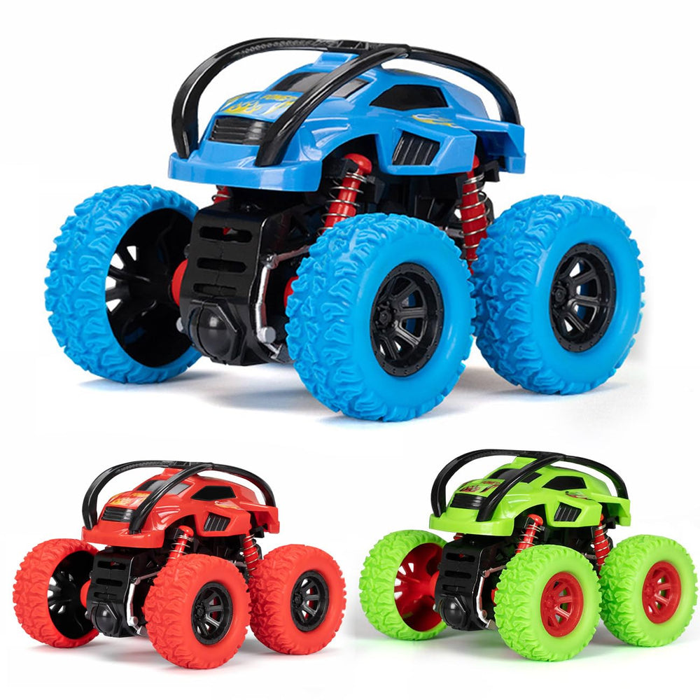 LODBY Monster Trucks 3-pack set, ready for battery-free push-and-go play.