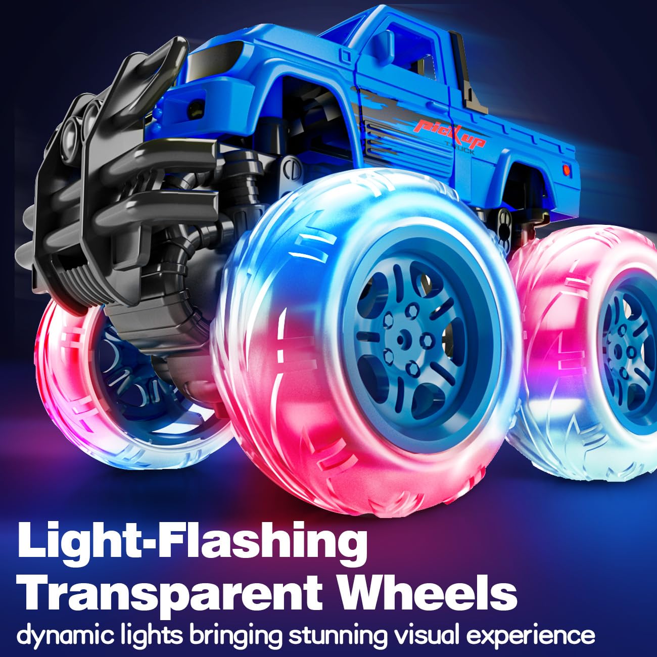 LOD BY Monster Trucks two-pack in different colors supports sharing and cooperative play.