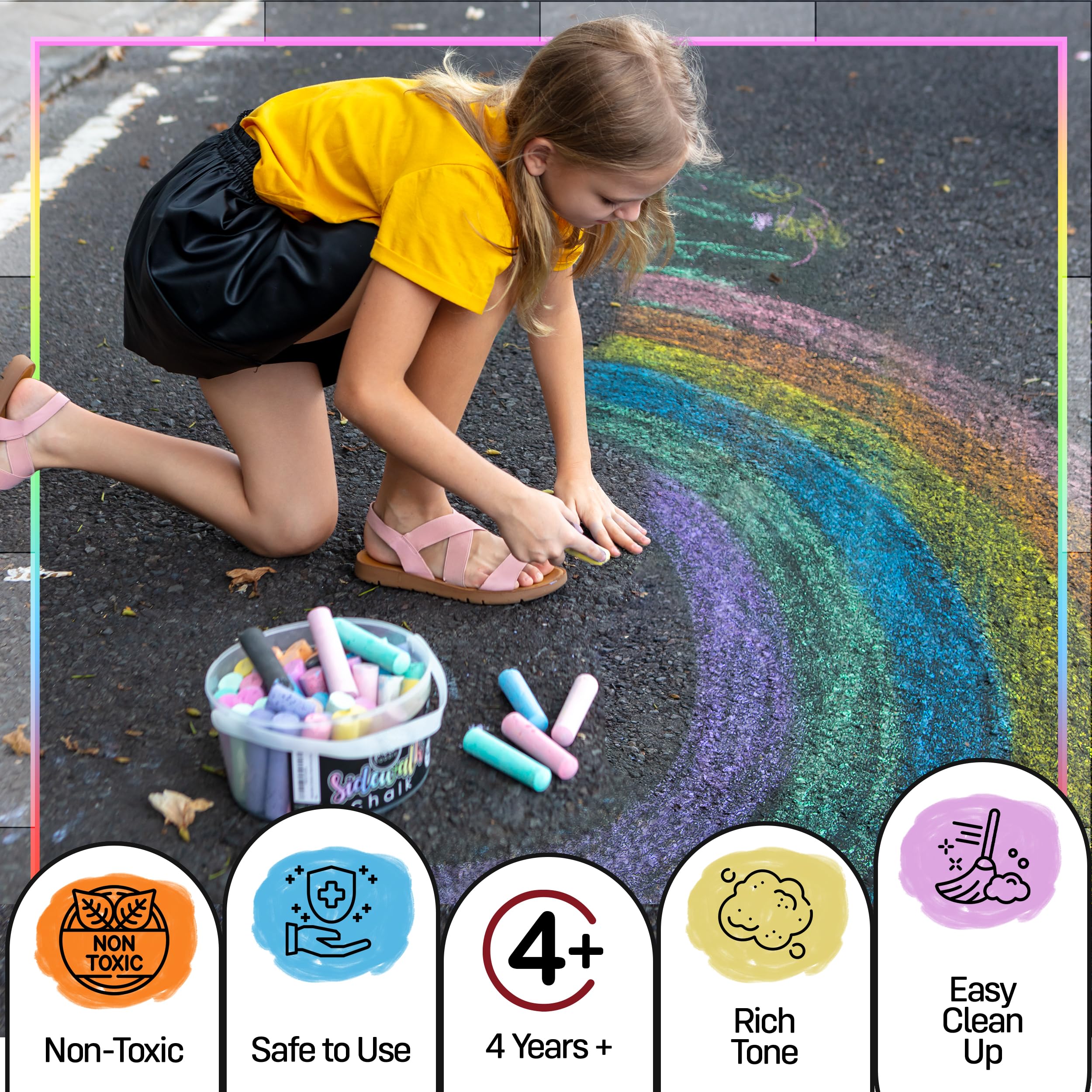 Loddie Doddie tapered chalk sticks provide easy grip for young artists during art sessions.