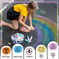 Loddie Doddie tapered chalk sticks provide easy grip for young artists during art sessions.