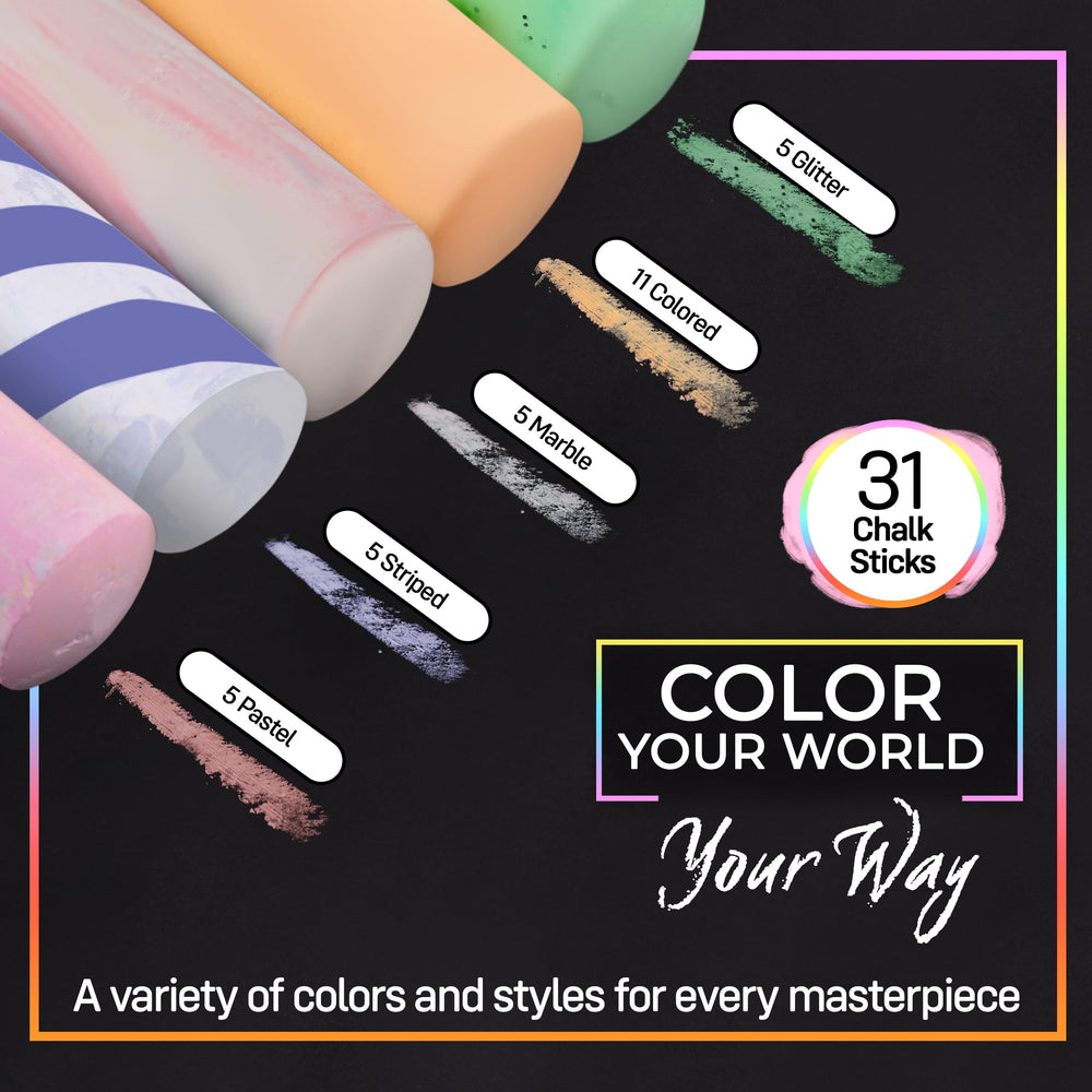 Loddie Doddie washable chalk for quick cleanup after playful outdoor art.