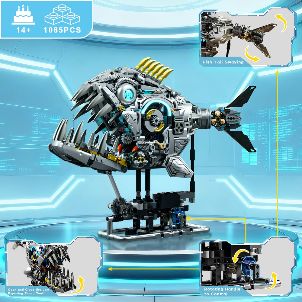 Lodikisbay piranha rotation linkage exposes dynamic motion for engaging visuals