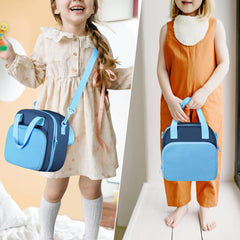Two side handles and adjustable strap for versatile carrying