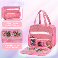 LoDrid front-pocket tote for convenient transport of dolls and accessories.