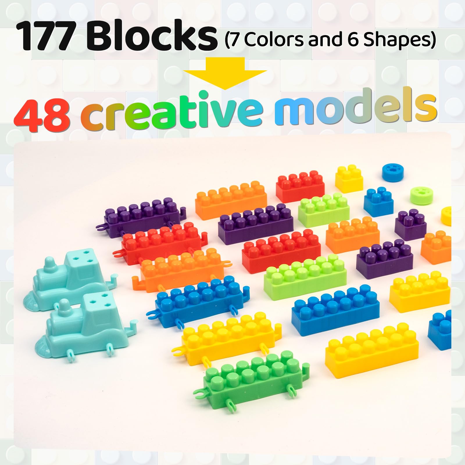 LOGBAY 2x2 square bricks for easy grip and stacking.