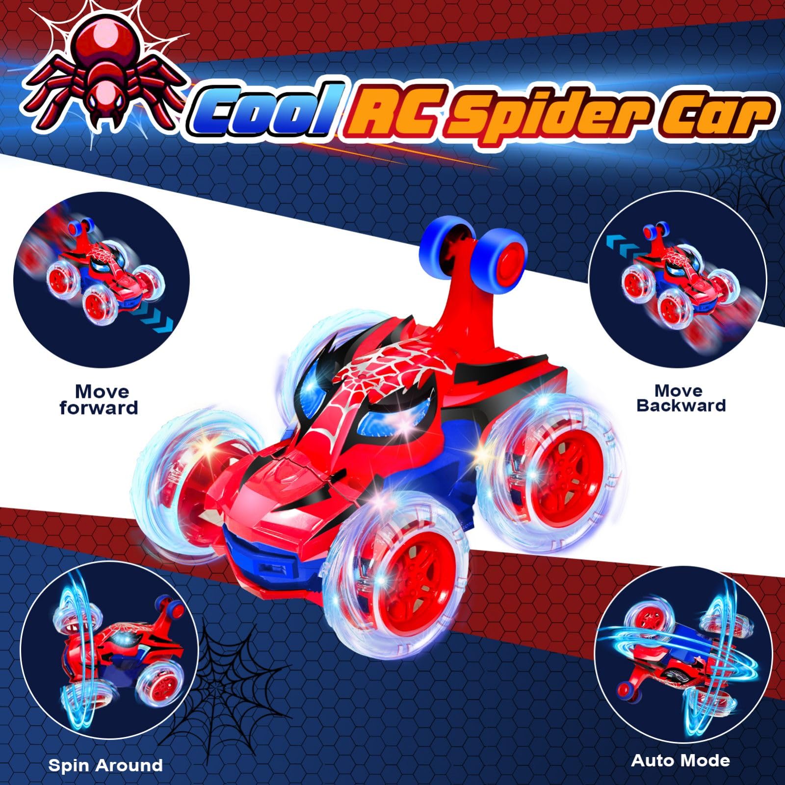 Logth Spider RC Car 360-flip action demonstrates dynamic stunts and precise control