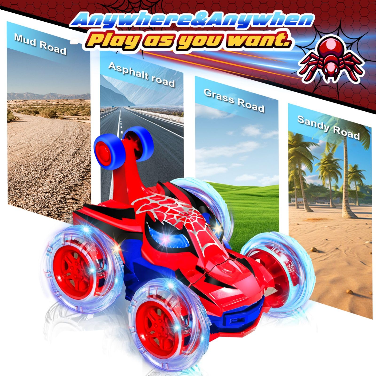 Logth Spider RC Car remote controller shows 2.4GHz interference-free link