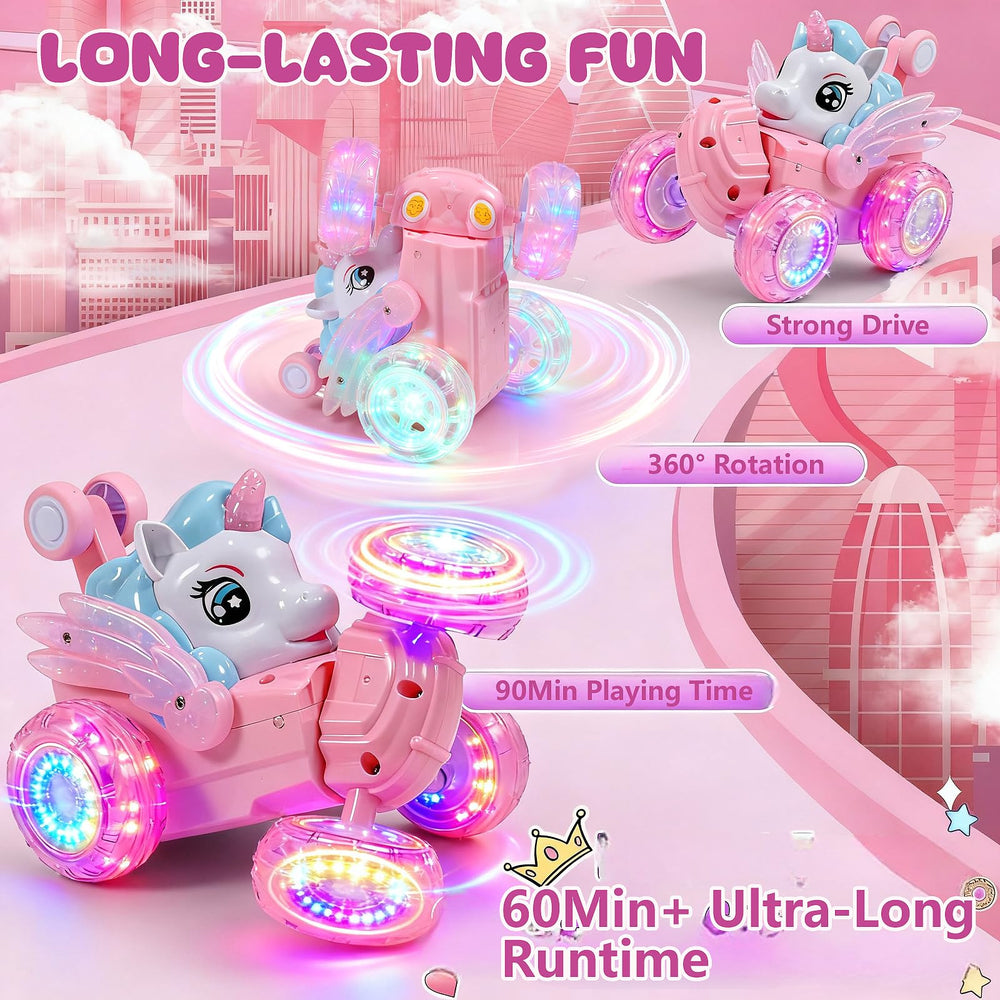 Durable all-terrain tires on Logth Unicorn RC Car.