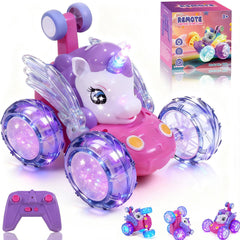 Logth Unicorn RC Car on wheels with magical design for safe indoor play.